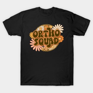 Ortho Squad Retro Groovy Floral Leopard T-Shirt